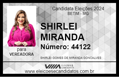 Candidato SHIRLEI MIRANDA 2024 - BETIM - Eleições