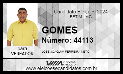 Candidato GOMES 2024 - BETIM - Eleições