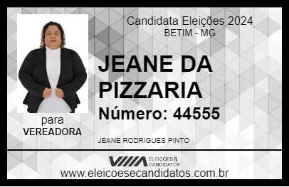 Candidato JEANE DA PIZZARIA 2024 - BETIM - Eleições