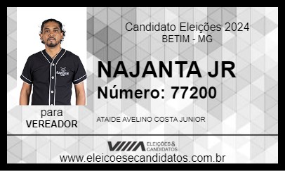 Candidato NAJANTA JR 2024 - BETIM - Eleições