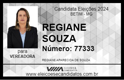 Candidato REGIANE SOUZA 2024 - BETIM - Eleições