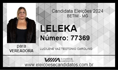 Candidato LELEKA 2024 - BETIM - Eleições