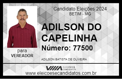 Candidato ADILSON DO CAPELINHA 2024 - BETIM - Eleições