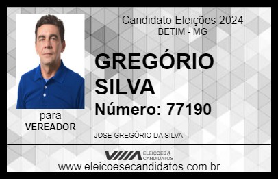 Candidato GREGÓRIO SILVA 2024 - BETIM - Eleições