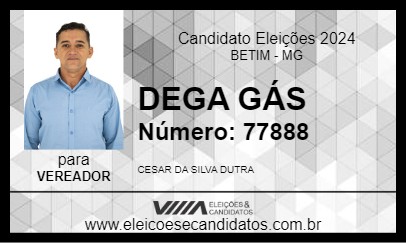 Candidato DEGA DO GÁS 2024 - BETIM - Eleições