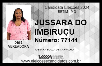 Candidato JUSSARA DO IMBIRUÇU 2024 - BETIM - Eleições