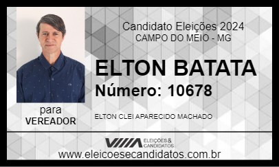 Candidato ELTON BATATA 2024 - CAMPO DO MEIO - Eleições