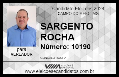 Candidato SARGENTO ROCHA 2024 - CAMPO DO MEIO - Eleições