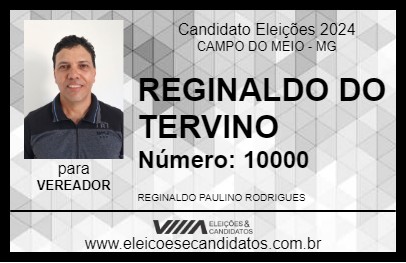 Candidato REGINALDO DO TERVINO 2024 - CAMPO DO MEIO - Eleições