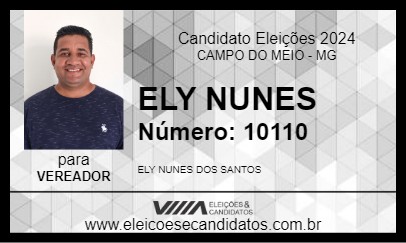 Candidato ELY NUNES 2024 - CAMPO DO MEIO - Eleições