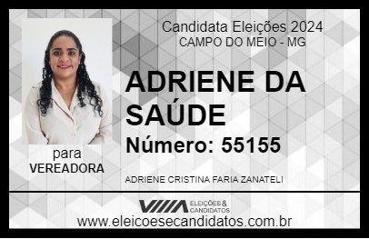 Candidato ADRIENE DA SAÚDE 2024 - CAMPO DO MEIO - Eleições