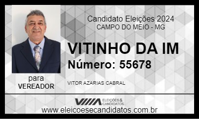 Candidato VITINHO DA IM 2024 - CAMPO DO MEIO - Eleições