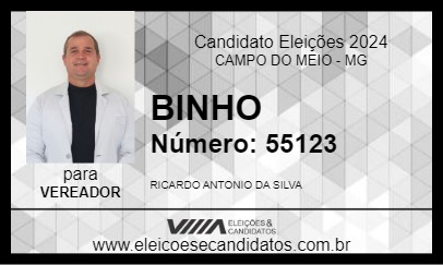 Candidato BINHO 2024 - CAMPO DO MEIO - Eleições