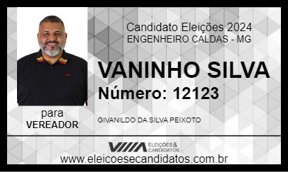 Candidato VANINHO SILVA 2024 - ENGENHEIRO CALDAS - Eleições