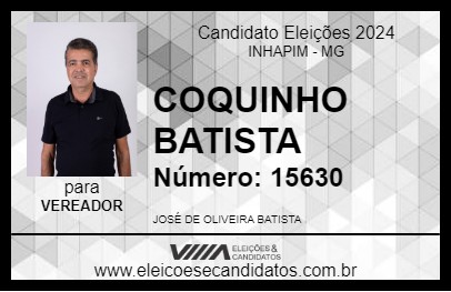 Candidato COQUINHO BATISTA 2024 - INHAPIM - Eleições