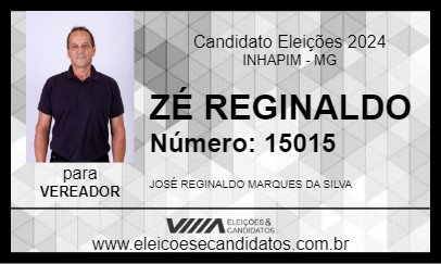 Candidato ZÉ REGINALDO 2024 - INHAPIM - Eleições