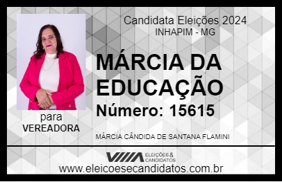 Candidato MÁRCIA DA EDUCAÇÃO 2024 - INHAPIM - Eleições