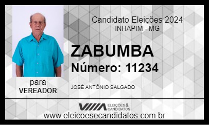 Candidato ZABUMBA 2024 - INHAPIM - Eleições