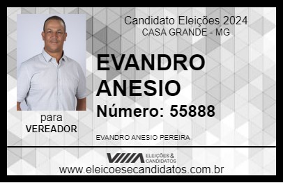 Candidato EVANDRO ANESIO 2024 - CASA GRANDE - Eleições