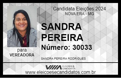 Candidato SANDRA PEREIRA 2024 - NOVA ERA - Eleições