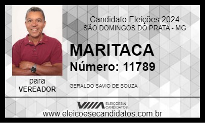 Candidato MARITACA 2024 - SÃO DOMINGOS DO PRATA - Eleições