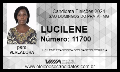 Candidato LUCILENE 2024 - SÃO DOMINGOS DO PRATA - Eleições