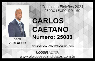 Candidato CARLOS CAETANO 2024 - PEDRO LEOPOLDO - Eleições