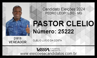 Candidato PASTOR CLELIO 2024 - PEDRO LEOPOLDO - Eleições