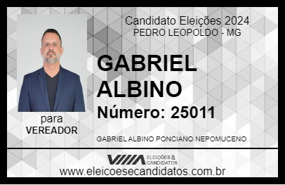 Candidato GABRIEL ALBINO 2024 - PEDRO LEOPOLDO - Eleições