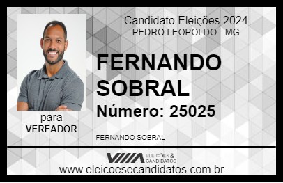 Candidato FERNANDO SOBRAL 2024 - PEDRO LEOPOLDO - Eleições