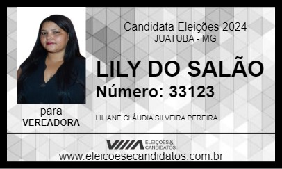 Candidato LILY DO SALÃO 2024 - JUATUBA - Eleições