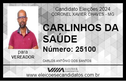 Candidato CARLINHOS AGENTE 2024 - CORONEL XAVIER CHAVES - Eleições