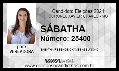 Candidato SÁBATHA 2024 - CORONEL XAVIER CHAVES - Eleições