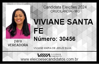 Candidato VIVIANE SANTA FE 2024 - CRUCILÂNDIA - Eleições