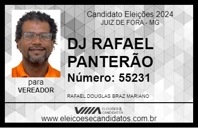 Candidato DJ RAFAEL PANTERÃO 2024 - JUIZ DE FORA - Eleições