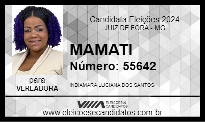 Candidato MAMATI 2024 - JUIZ DE FORA - Eleições