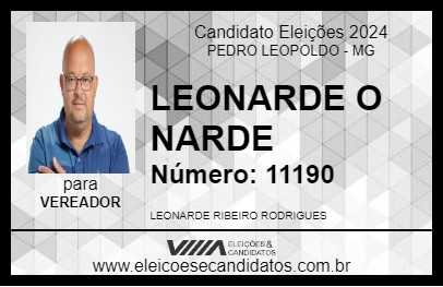 Candidato LEONARDE O NARDE 2024 - PEDRO LEOPOLDO - Eleições