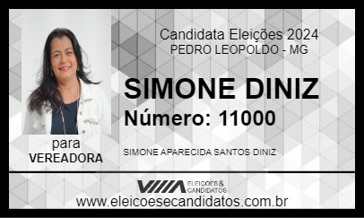 Candidato SIMONE DINIZ 2024 - PEDRO LEOPOLDO - Eleições