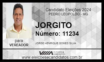 Candidato JORGITO 2024 - PEDRO LEOPOLDO - Eleições