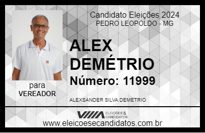 Candidato ALEX DEMÉTRIO 2024 - PEDRO LEOPOLDO - Eleições