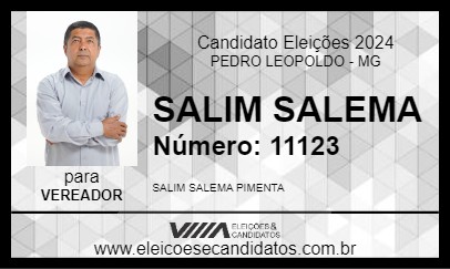 Candidato SALIM SALEMA 2024 - PEDRO LEOPOLDO - Eleições