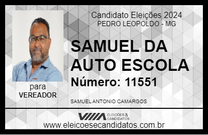 Candidato SAMUEL DA AUTO ESCOLA 2024 - PEDRO LEOPOLDO - Eleições