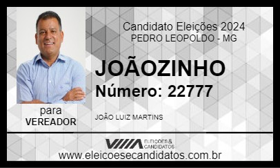 Candidato JOÃOZINHO 2024 - PEDRO LEOPOLDO - Eleições