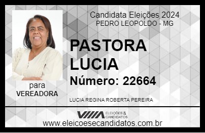 Candidato PASTORA LUCIA 2024 - PEDRO LEOPOLDO - Eleições