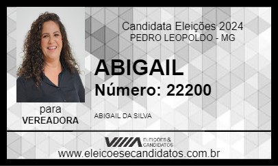 Candidato ABIGAIL 2024 - PEDRO LEOPOLDO - Eleições