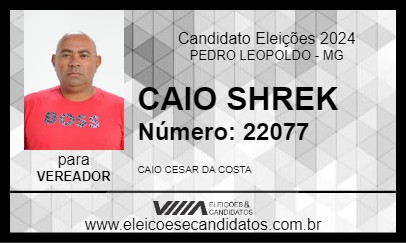 Candidato CAIO SHREK 2024 - PEDRO LEOPOLDO - Eleições