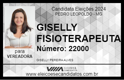 Candidato GISELLY FISIOTERAPEUTA 2024 - PEDRO LEOPOLDO - Eleições