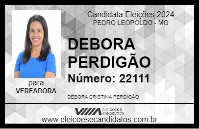 Candidato DEBORA PERDIGÃO 2024 - PEDRO LEOPOLDO - Eleições