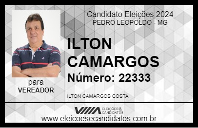 Candidato ILTON CAMARGOS 2024 - PEDRO LEOPOLDO - Eleições