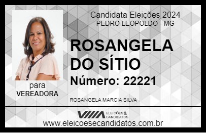 Candidato ROSANGELA DO SÍTIO 2024 - PEDRO LEOPOLDO - Eleições